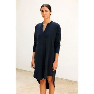 JAMES PERSE Los Angeles Blue Long Sleeve Midi Shirt Dress   Women's Size 0 XS